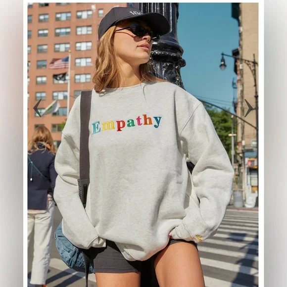 NWOT The Mayfair Group Empathy Always Grey Crewneck XXL - Picture 1 of 5